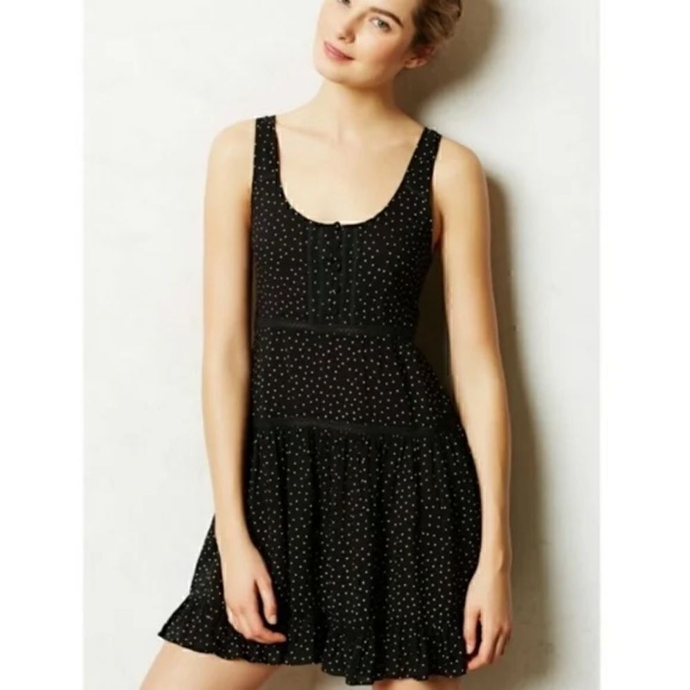 Anthropologie | Eloise Starswing Star Print Chemise Slip Dress || XS